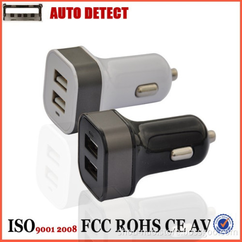 Dual 2Port Universal USB Car Charger Adapter for iPad2 Samsung iphone4 5 HTC
